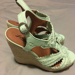 Lucky Brand Mint Green Wedges size 7.5, NWT