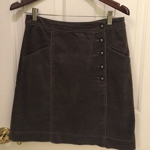 Size 4 dark grey corduroy Anthropologie skirt