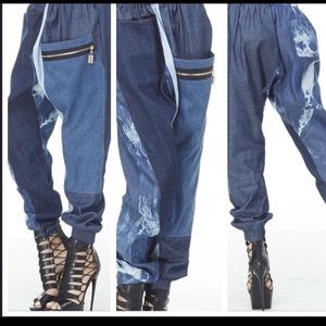 Denim joggers