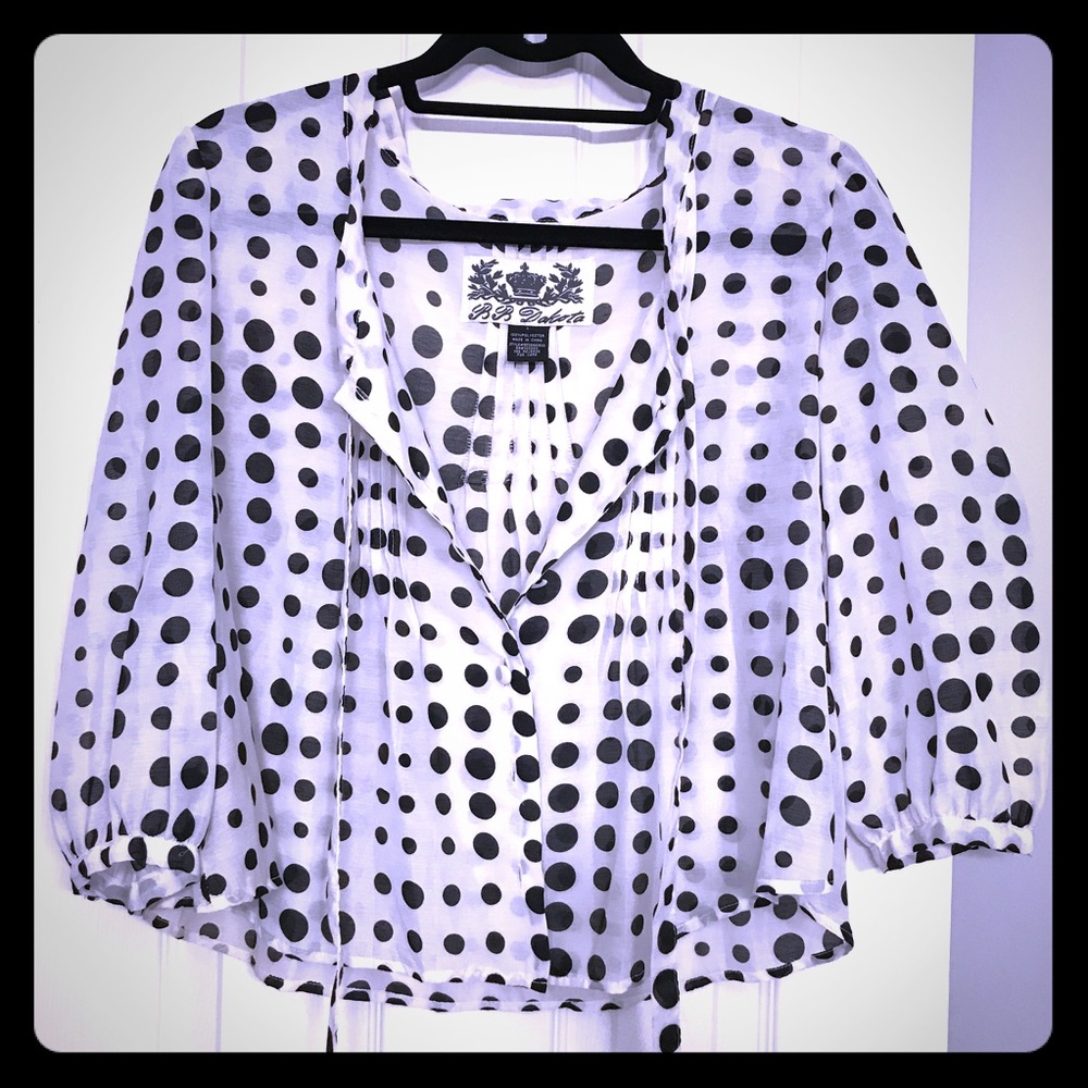 BB Dakota polka dot blouse