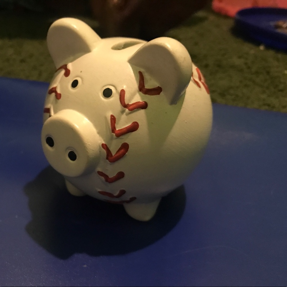 Baseball piggy bank and a free 🎁