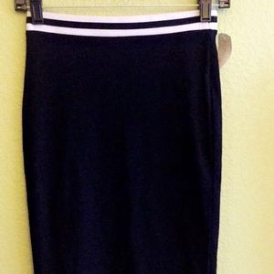 Black and White Pencil Skirt