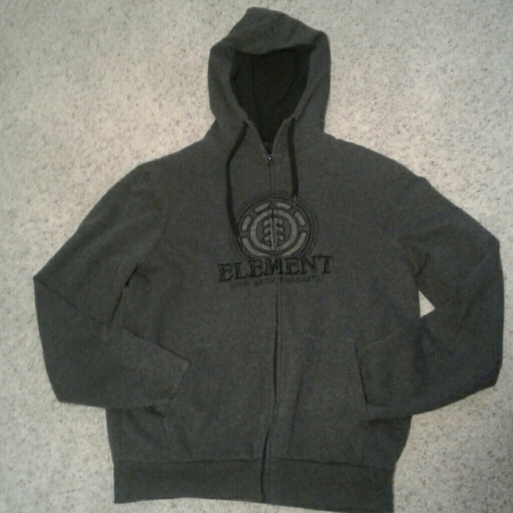 Mens Element zip-up hoodie, size large