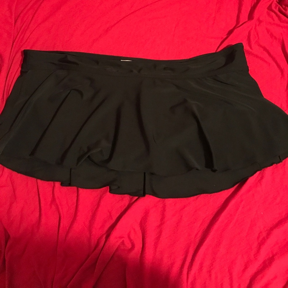Black Swim skirt with built in underwear