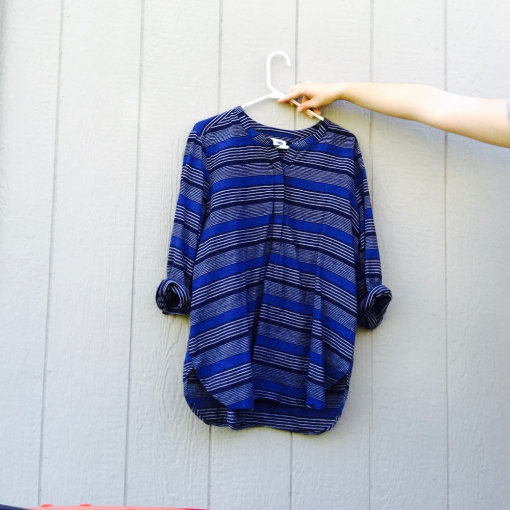 Blue Striped Tunic Top