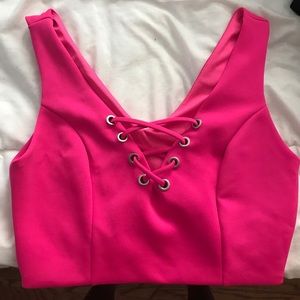 Pink crop top