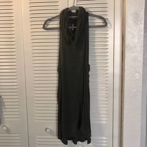 Grey, striped dress