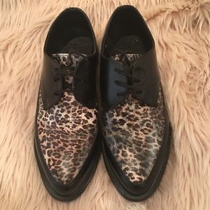 Dr. Martens leopard black creeper oxford 9