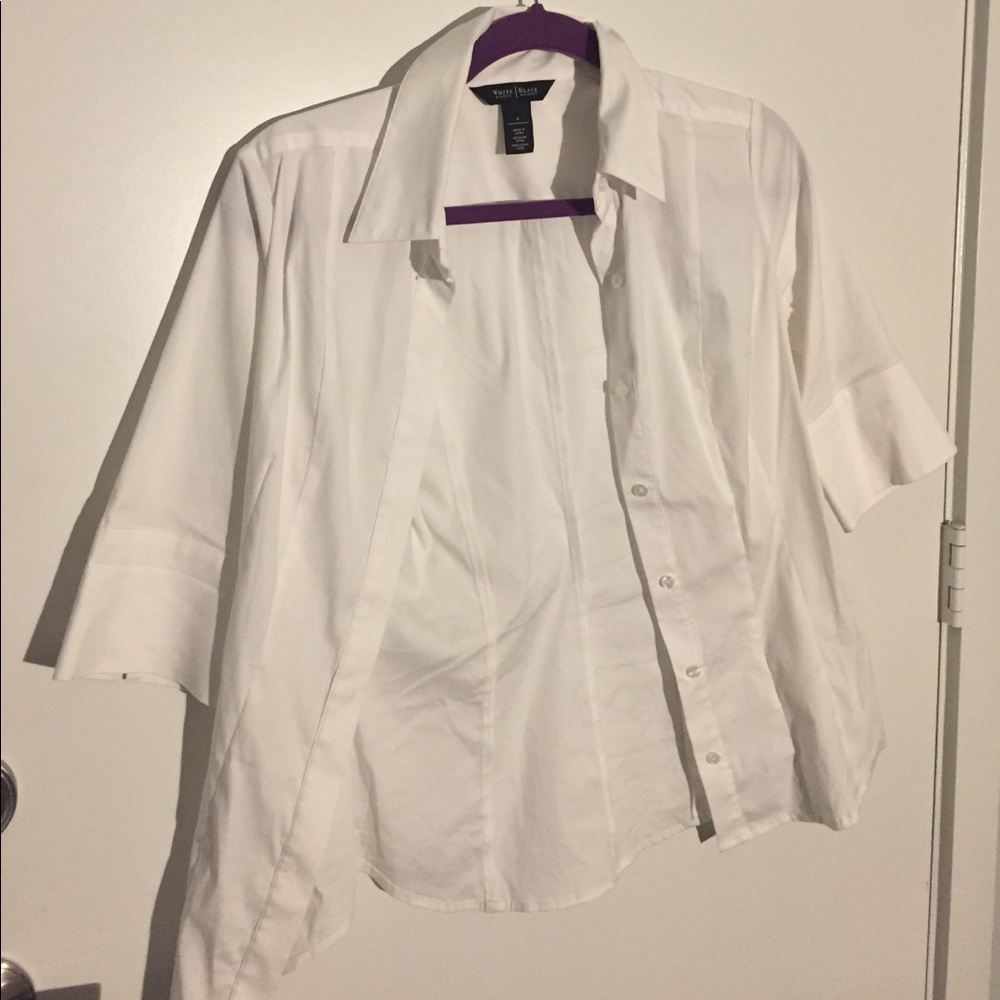 White button down blouse