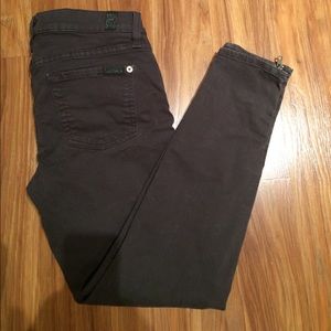 7FAM "The Cropped Skinny" with side zippers