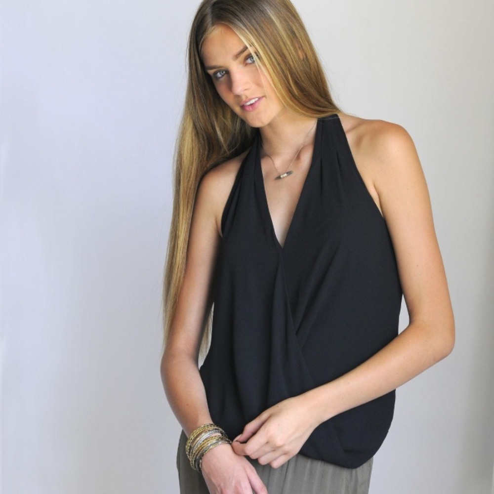 South Moon Under black halter shirt