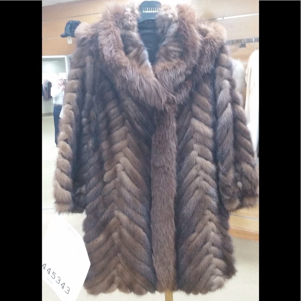 Fox tail jacket   Three Quarter Length.