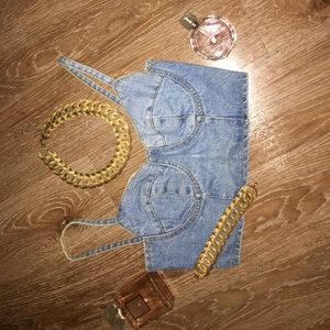 BEAUTIFUL DENIM CROP TOP