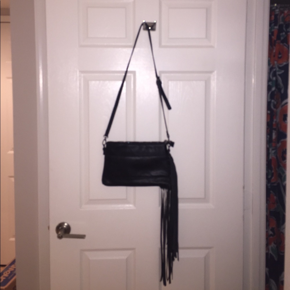 Vegan Leather Purse w/Fringe