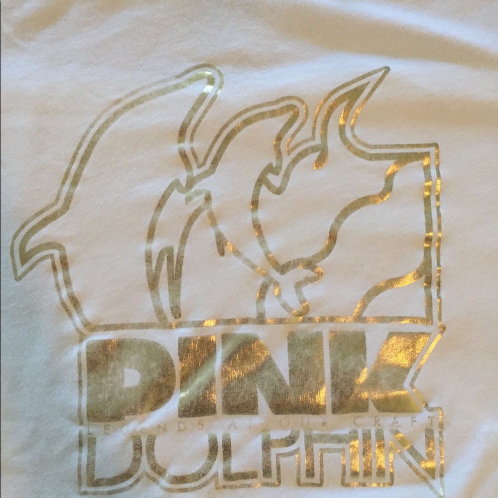 PINK DOLPHIN Men's Gold Graphic T Shirt