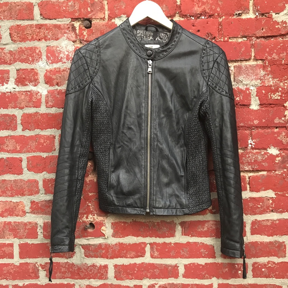 June moto leather jacket