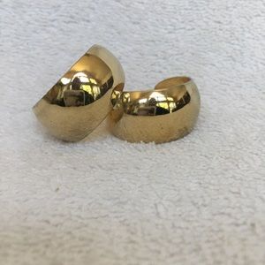 Gold tone pierced earrings