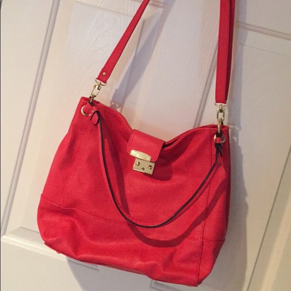Merona red crossbody purse