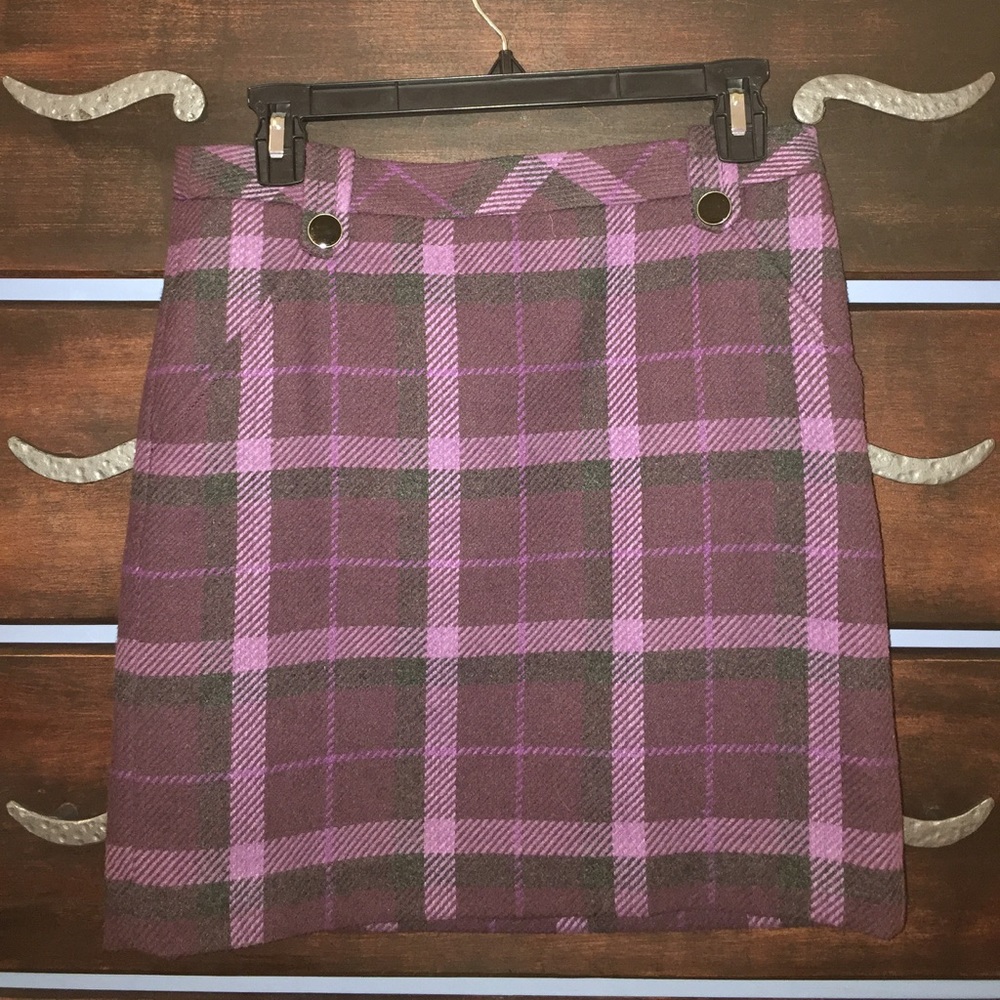 Ann Taylor Loft plaid mini skirt 2p
