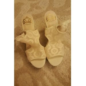 Fergalicious cream wedges