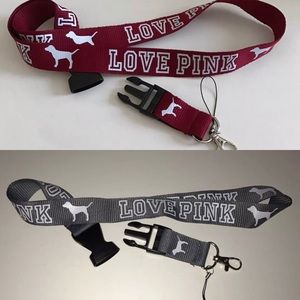 2x VS LOVE PINK Lanyards Maroon & Gray