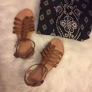 Strappy Leather Gladiator Sandals