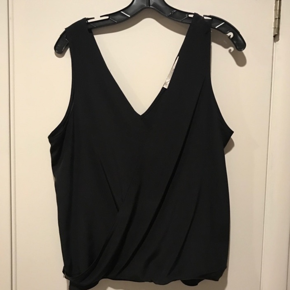 Black sleeveless top
