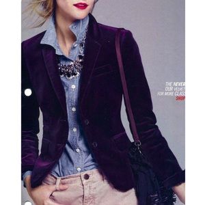 J. Crew Edgy Velvet Blazer