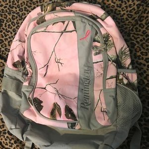 Pink camo book bag