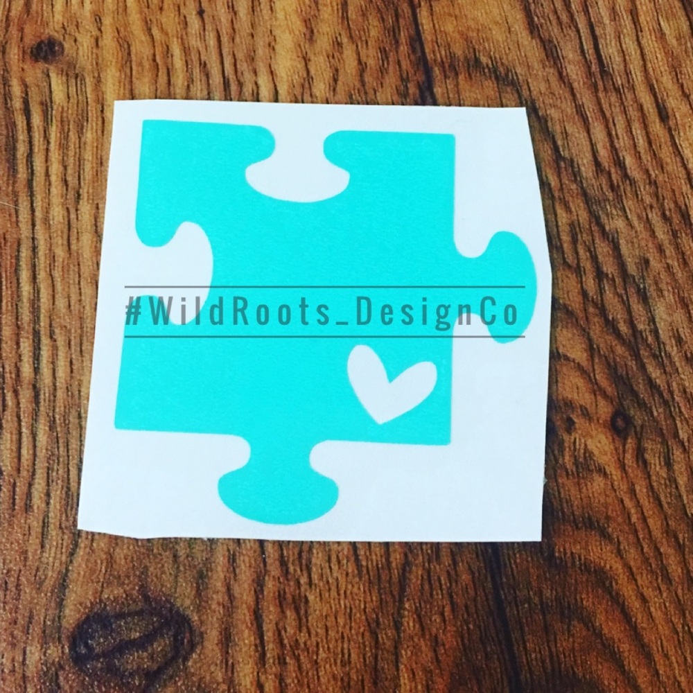 Autism puzzle piece decal
