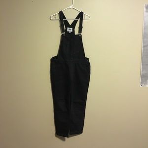 Skinny Black Overalls