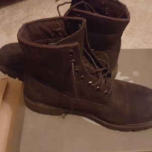 Timberland Black Suede Construction Boots 8.5 Mens