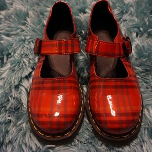 Vintage Red Plaid Mary Jane Dr. Marten