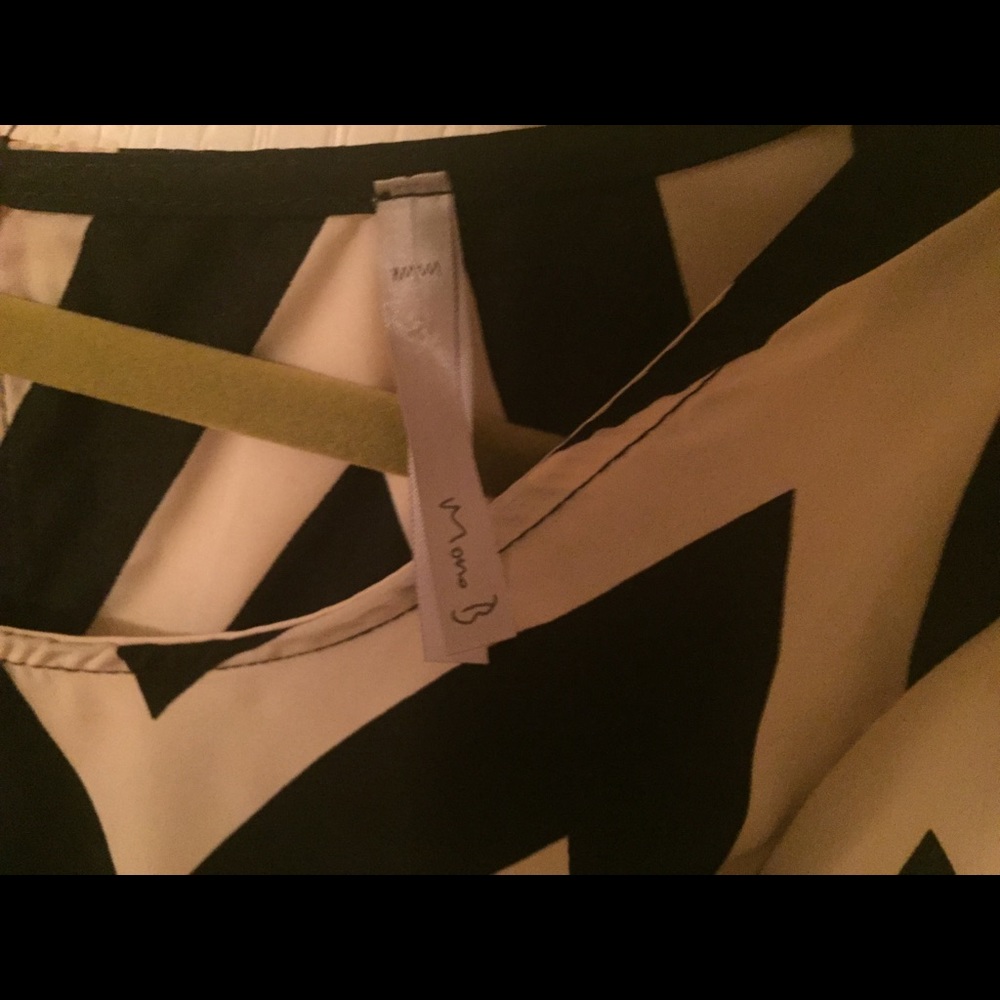 Black and Cream Chevron Print Dress