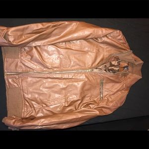Brown leather jacket