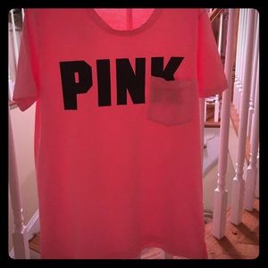 Short sleeve pink tee from Victoria Secret (PINK)