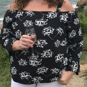 LOFT off shoulder floral top