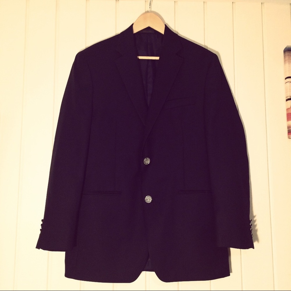 MICHAEL KORS BLAZER, NAVY, 100% WOOL, WORN TWICE.