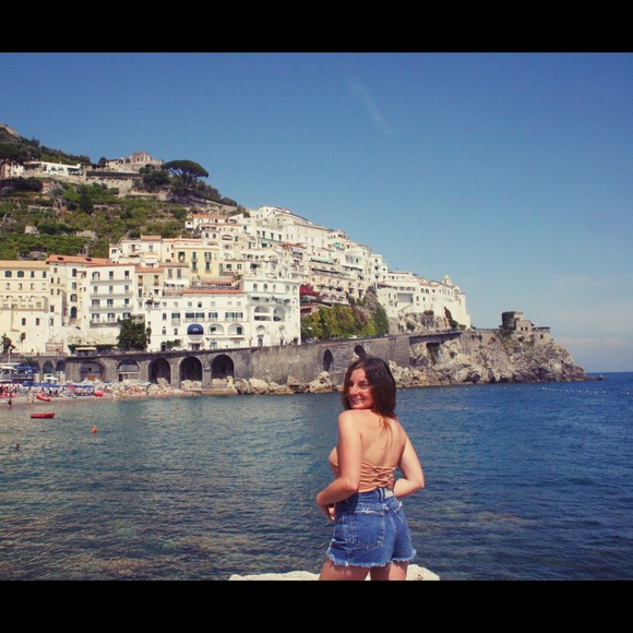 Acacia Bronx One Piece Swimsuit, Nude and Blue - Picture 2 of 7