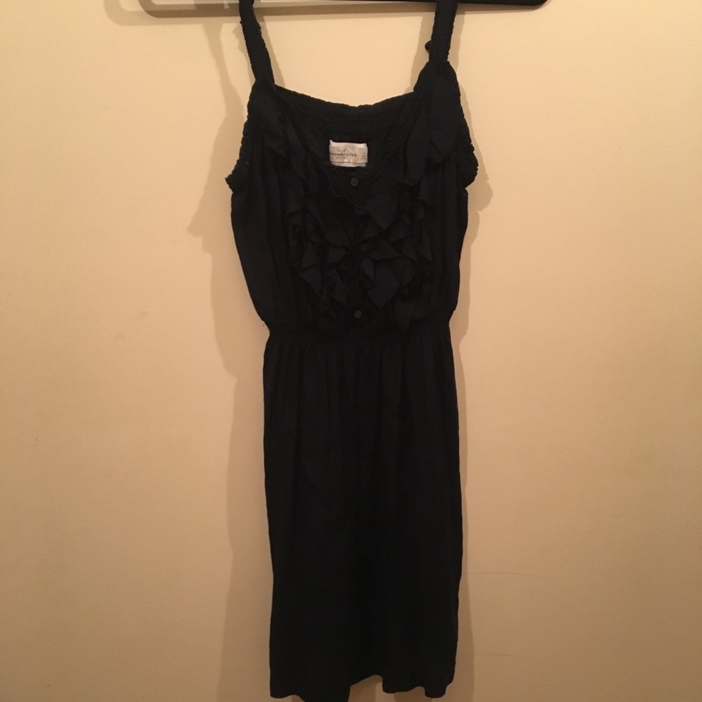 Navy Ruffled Abercrombie Dress