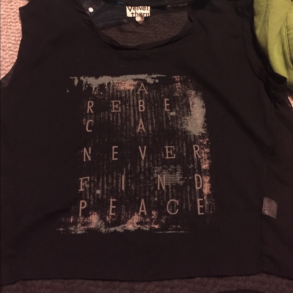 sheer black shirt