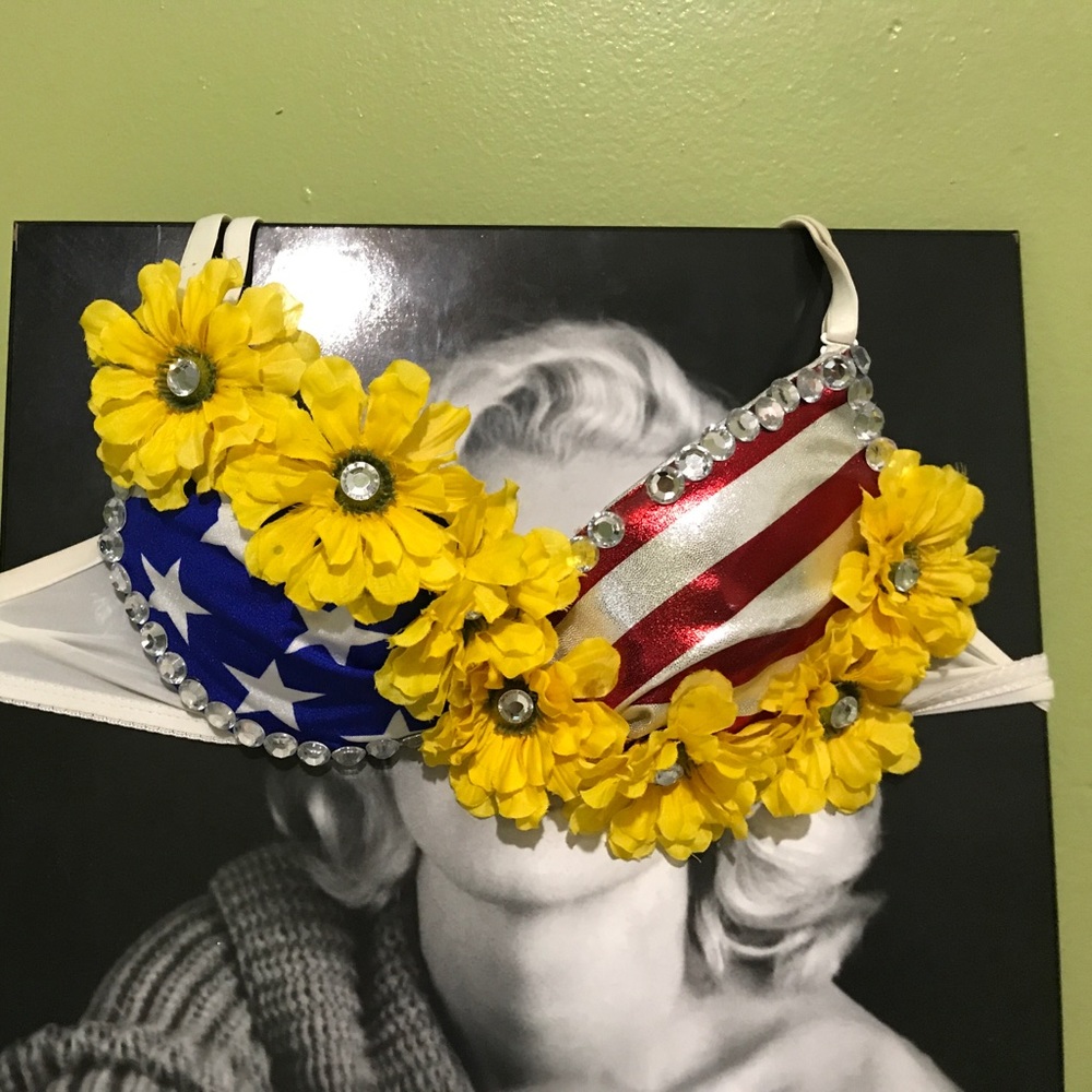 All American sunflower Rave Bra