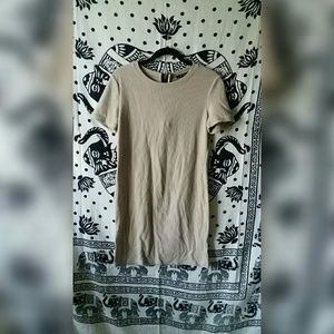 Tan body-con dress