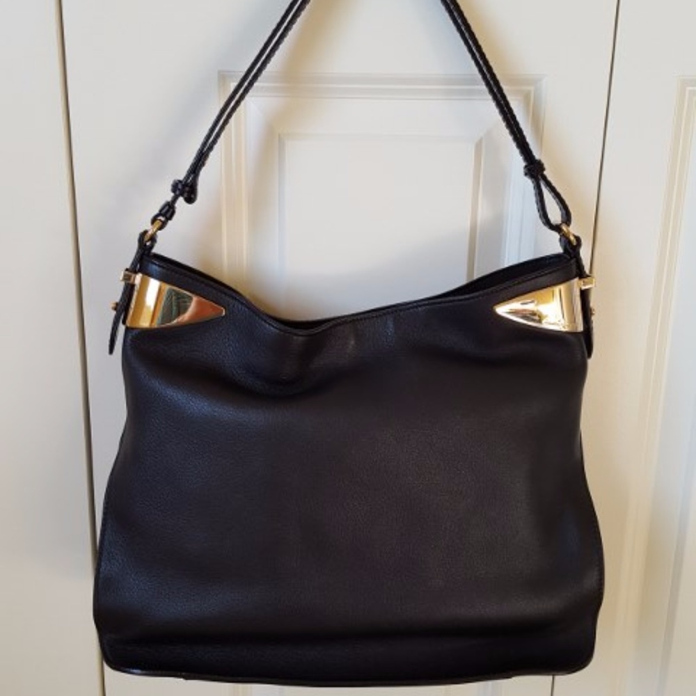 AUTH Ferragamo Leather Crossbody Hobo