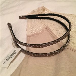 J. Crew. Gold Braided Headband