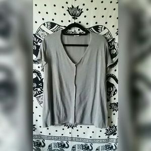 HM Divided Grey sheer top