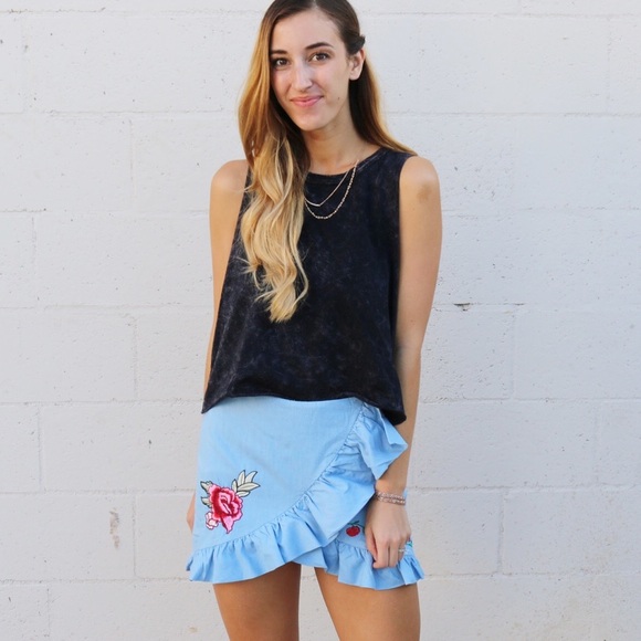 rose patch skirt - Picture 4 of 6