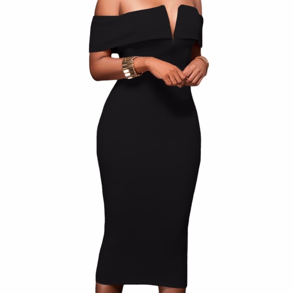 Black Midi Dress - Picture 4 of 7