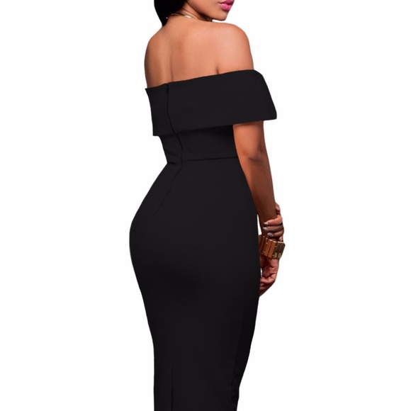 Black Midi Dress - Picture 6 of 7