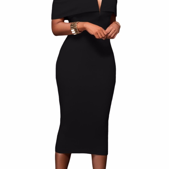 Black Midi Dress - Picture 5 of 7